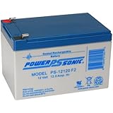 Powersonic PS-12120F2 - 12 Volt/12 Amp Hour Sealed Lead Acid Battery with F2 Terminals
