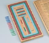 Large 3-Track Color Cribbage Board - Cribbage Sets