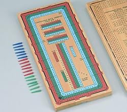 Large 3-Track Color Cribbage Board - Cribbage Sets