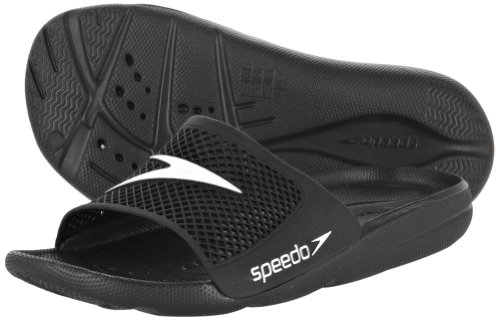 Speedo Atami Slide 8074243503, Unisex - Kinder Dusch- & Badeschuhe, Schwarz (black/white), Preisvergleich