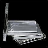 Ultra Clear Smooth White Glass Tiles For Jewelry, Magnet Making 1 3/8 Inches (4 Beads)