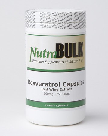 NutraBulk Resveratrol 100mg Capsules -500 Count