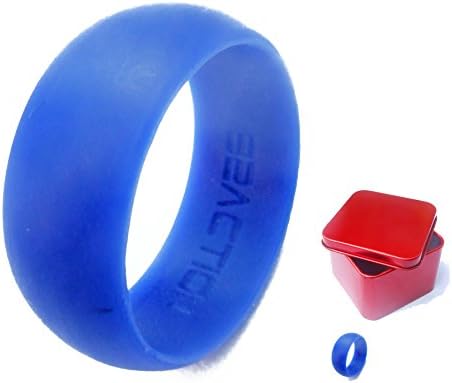 Men's Silicone Wedding Ring Band With Gift Box. Black, Blue... Perfect Husband Gifts From Wife