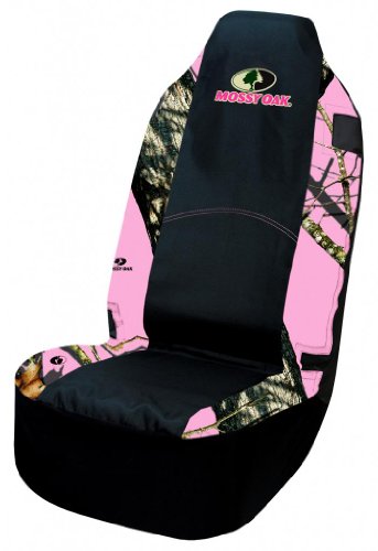 Mossy Oak Pink Camo Universal Bucket Seat Cover (Mossy Oak Break-Up Camo, Heavy-Duty Polyester Fabric, Sold Individually)