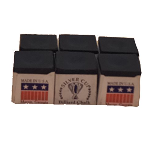 Silver CupSet of 6 Navy Billiard Pool Cue Chalk