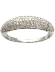 10K White Gold 1/2ct. TDW Micro-Pave Domed Diamond Band Ring (H-I, I2) (size 7)