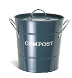 from BHMA Limited Large Slate Enamelled Compost Bucket with Plastic Liner