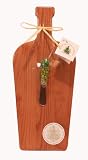 Out of the Woods of Oregon Large Wine Bottle Board with Green Grape Spreader