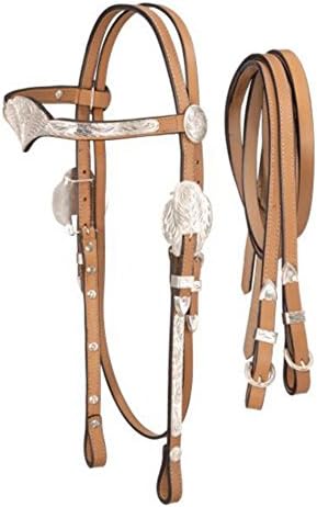 Royal King Silver V-Brow Headstall w/Reins