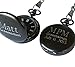 Personalized Monogrammed Quartz Gunmetal Pocket Watch with C
