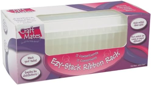 Craft Mates Ezy-Stack Ribbon Rack-17 Compartments Craft Mates Ezy-Stack Ribbon Rack-17 Compartments