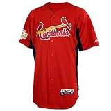 MLB Men's St. Louis Cardinals Albert Pujols Cool Case Batting Practice Jersey with 2011 World Series Patch
