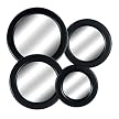 Convex Framed Circle Mirrors Set of 4