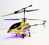 FALCON XV – Großer Gyro R/C – 3 Kanal Helikopter – 40cm – in gold- OUTDOOR-EASY FLY- – Hubschrauber flugfertig – Modell 8905
