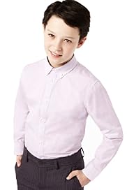 Autograph Pure Cotton Button-Down Collar Textured Shirt
