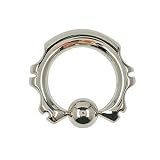 8 Gauge 5/8 316L Surgical Steel Bottom Notched Captive Ring