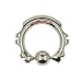 10 Gauge 5/8 316L Surgical Steel Bottom Notched Captive Ring