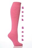 Ladies Long Dark Pink Wool Riding Wellington Boot Gardening Sock