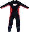 Size 8 (12-13Yrs) Childrens Full Length Wetsuit by CiC. Red, 2mm Neoprene. Ideal for UV protection, Swimming, Surfing, Beach wear