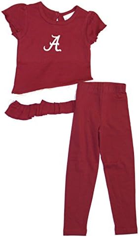NCAA Licensed Alabama Crimson Tide Ruffle Dress with Leggings (3T)