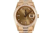 Rolex Mens Yellow Gold Super President Champagne Dial Diamond Bezel