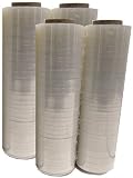 Four (4) Plastic Shrink Stretch Wrap 18" x 1500 80 Gauge