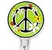Peace Sign 3D Rubber Retractable Badge Holder