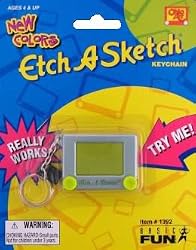 Gray With Green Screen Hot Metal Etch A Sketch Key Chain by Basic Fun