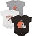 Cleveland Browns Newborn Boys 0-3 Month 3 piece Bodysuit Set
