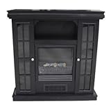 Stonegate® Black Storage Mantle Electric Fireplace