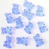 Blue Acrylic Teddy Bear Baby Shower Favors - 144 Pieces