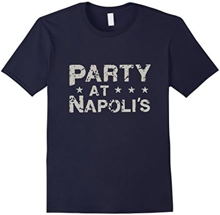 Men's Party at Napolis T-Shirt Medium Navy