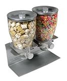 Gray Zevro PROZ2 Indispensable Professional Dispenser Dry Food Dispenser Double Canister