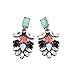 Charm.L Grace Kate Style Lady Leaf Vintage Crystal Earrings Ear Studs