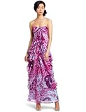 Laundry by Shelli Segal Womens Silky Cheetah Draped Gown