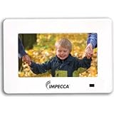 Impecca DFM-770 7 3-in-1 Digital Photo Frame with 16:9 Aspect Ratio, Built in Speakers, White