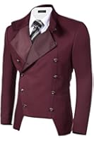 Coofandy Men's Casual Double-breasted Jacket Slim Fit Blazer