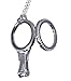 New 30mm Round Silvertone Lanyard Floating Charm 22 inch Necklace with Rhinestone Rim 672
