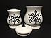 Tuscany Fleur De Lis, Just Black & White Ceramic 4-piece canister set 14-1/2