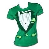 Irish Tux St. Patrick's Day Womens Graphic Tee Shirt