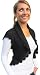 Handmade South American "Bolero"- Elegant Black (Hand-crocheted Border/medium/large)