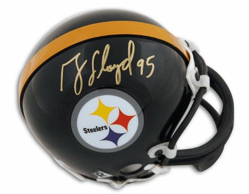 Autographed Greg Lloyd Pittsburgh Steelers Mini Helmet