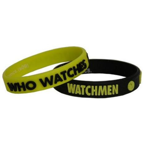 NECA Watchmen Movie Set of 2 Rubber Bracelets Watchmen Logo