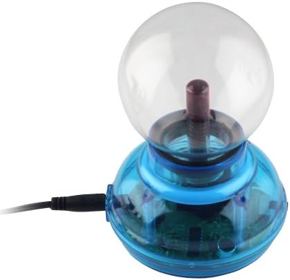 LEMFO In-car Magic Plasma Ball Crystal Neon Sphere Negative Ion Generator Car Interior Light Sound Music Voice Control Lightning (Blue)