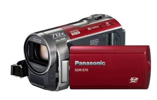 Panasonic SDR-S70EG-R Camcorder (SD-Kartenslot, 78-fach opt. Zoom, 6,7 cm (2,7 Zoll) Displ Preisvergleich