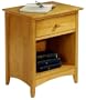 Hawthorne One drawer Nightstand, 25"Hx20.5"W, OAK