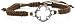 Mizuki 14k Poly Silk Macram&eacute; Bracelet with Silver Open Flower Charm