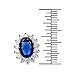 Sterling Silver Oval Created Sapphire/Tanzanite/Mystic Topaz Princess Diana/Kate Middleton Earrings