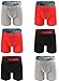 JRAMBO Mens Underwear Soft Cotton Boxer Briefs with Elastic Waistband (6-Pack)