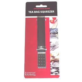 14CM METAL TEA BAG SQUEEZER DRAINER STRAINER